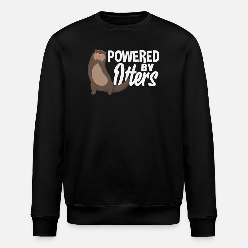 Propulsé par Sea Otter Cartoon - Sweat bio ROLLER Stanley/Stella Unisexe - noir