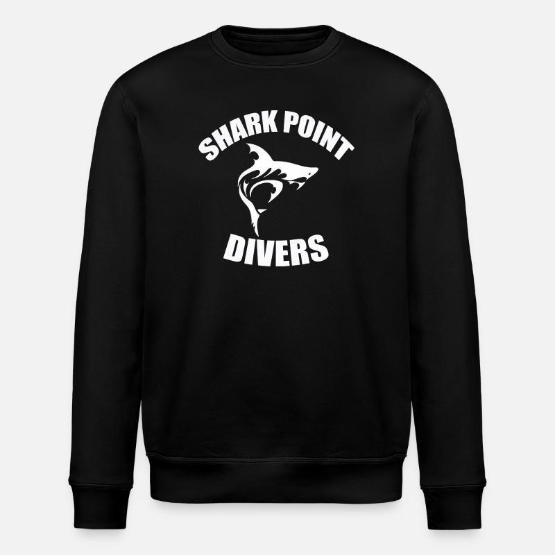 SHARK POINT DIVERS - Stanley/Stella ROLLER Unisex Organic Sweatshirt - black