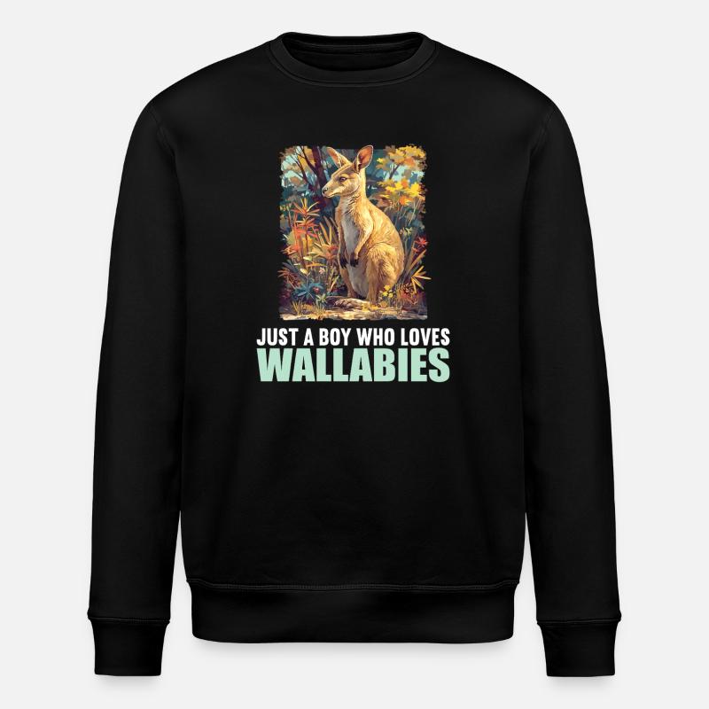 Wallabys Wallaby - Stanley/Stella Unisex Bio-Sweatshirt ROLLER - Schwarz