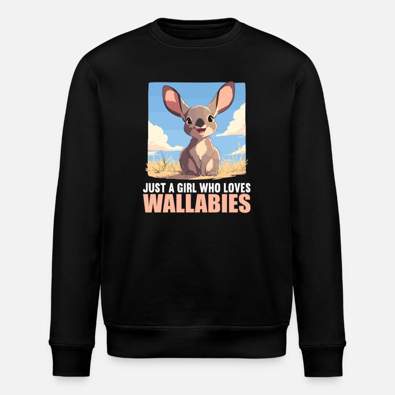 Wallabys Wallaby - Stanley/Stella Unisex Bio-Sweatshirt ROLLER - Schwarz