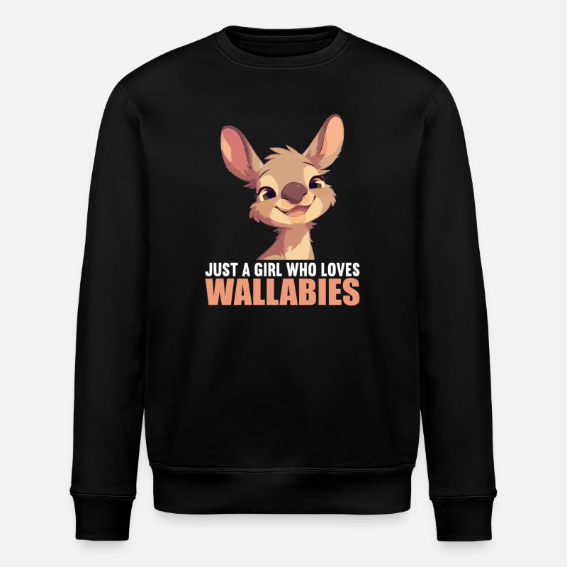 Wallabys Wallaby - Stanley/Stella Unisex Bio-Sweatshirt ROLLER - Schwarz