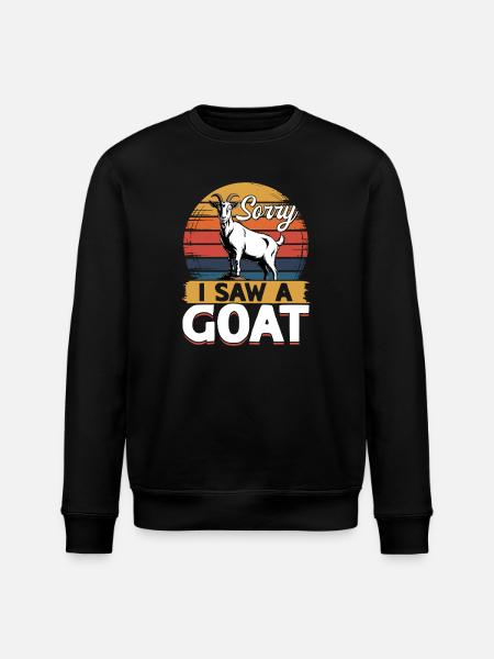 Funny Farm Animal Goat - Stanley/Stella ROLLER Unisex Organic Sweatshirt - black
