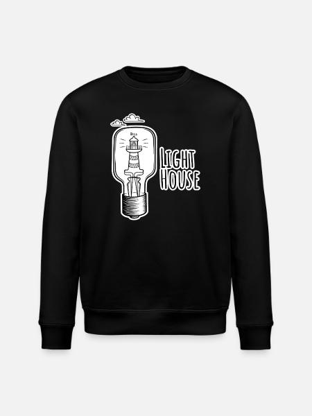 Leutchtturm in einer Glühbirne - Light-House - Stanley/Stella ROLLER Unisex Organic Sweatshirt - black