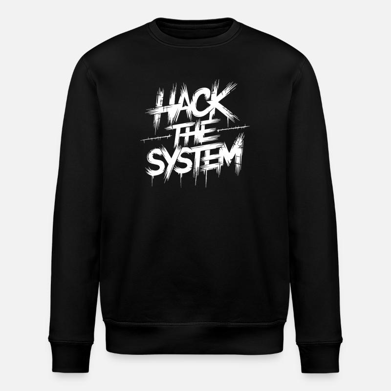 Hack the System Graffiti - Stanley/Stella Unisex Bio-Sweatshirt ROLLER - Schwarz
