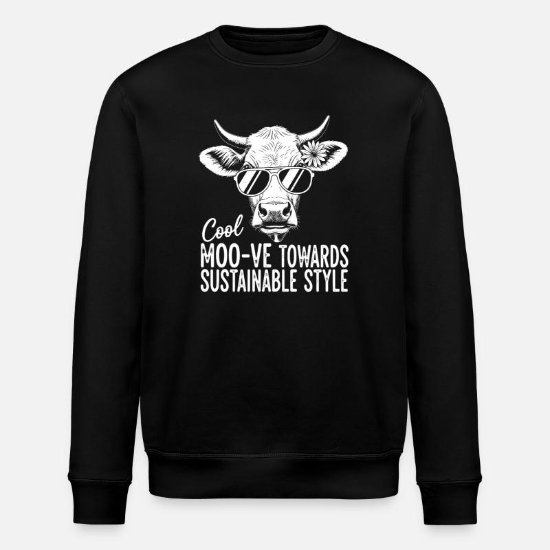 Moo-ve Towards Sustainable Style - Stanley/Stella ROLLER Unisex Organic Sweatshirt - black