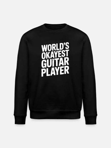 World’s Okayest Guitar Player - Stanley/Stella ROLLER Unisex Organic Sweatshirt - black
