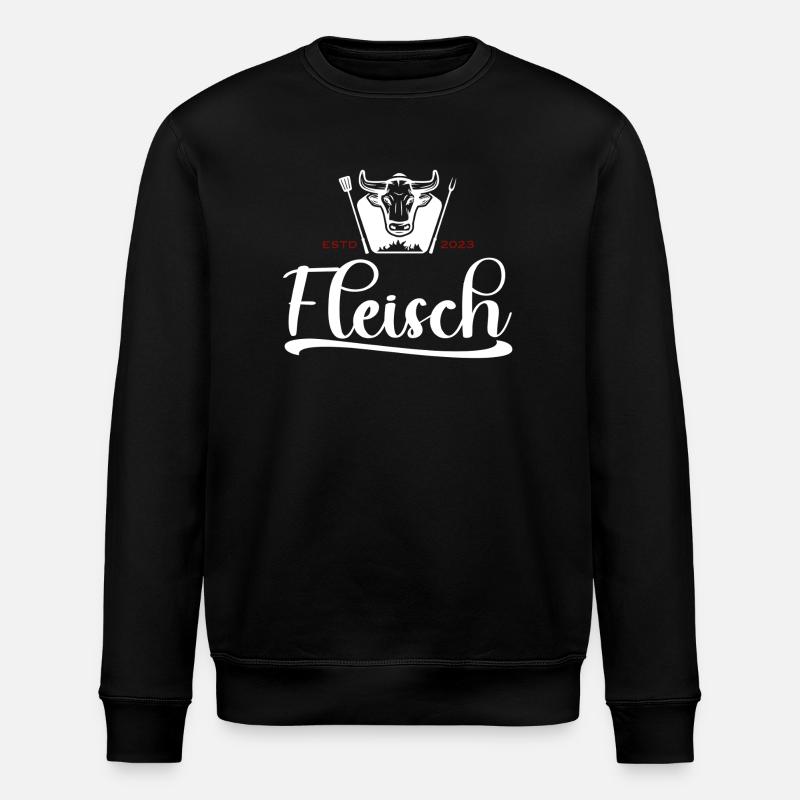 Fleisch Bullenkopf Grill Logo 2023 - Stanley/Stella Unisex Bio-Sweatshirt ROLLER - Schwarz