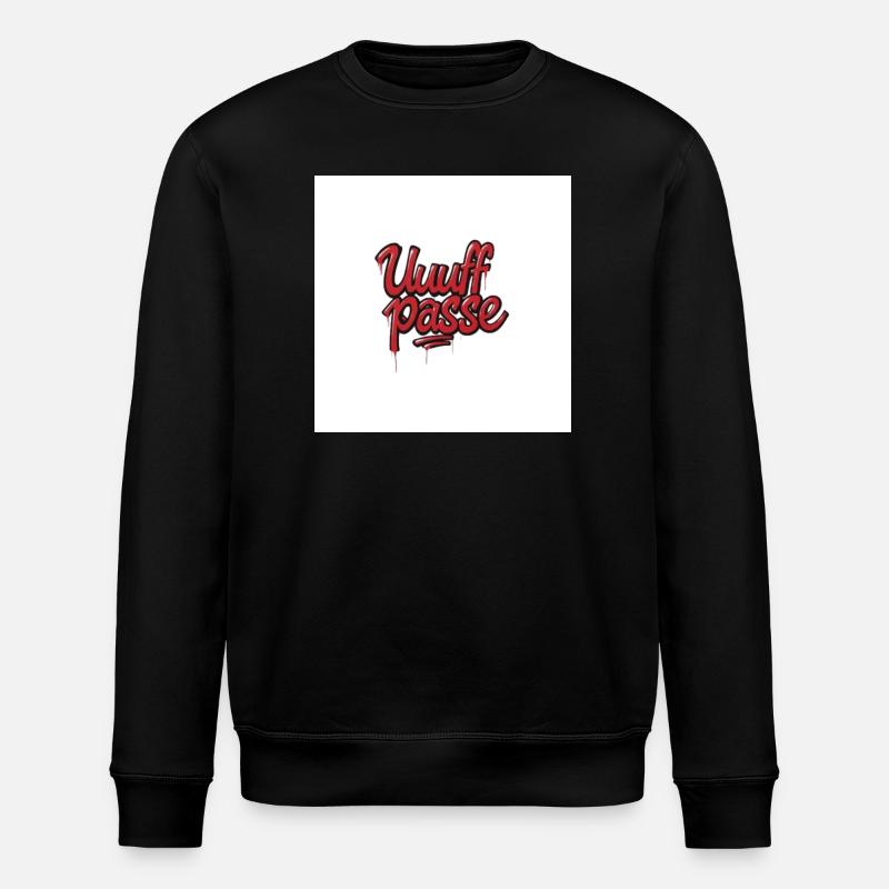 UffPasse Graffiti Schriftzug - Stanley/Stella Unisex Bio-Sweatshirt ROLLER - Schwarz