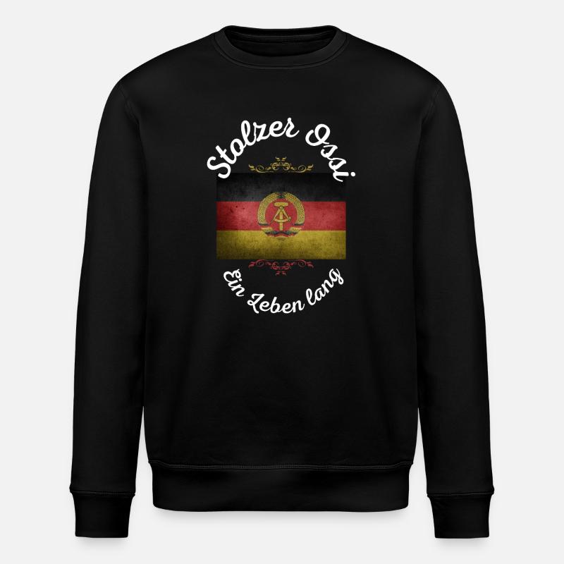 Fier Allemand de l’Est - Sweat bio ROLLER Stanley/Stella Unisexe - noir