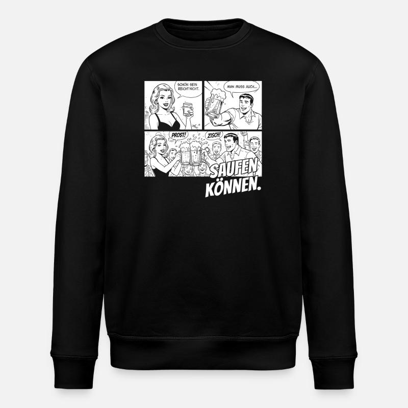 Schön sein reicht nicht Comic Retro - Stanley/Stella Unisex Bio-Sweatshirt ROLLER - Schwarz