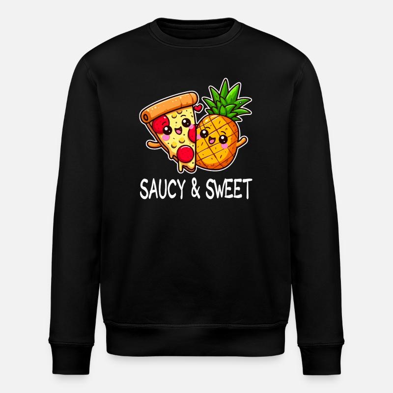 Pizza Ananas Kawaii Amour - Sweat bio ROLLER Stanley/Stella Unisexe - noir