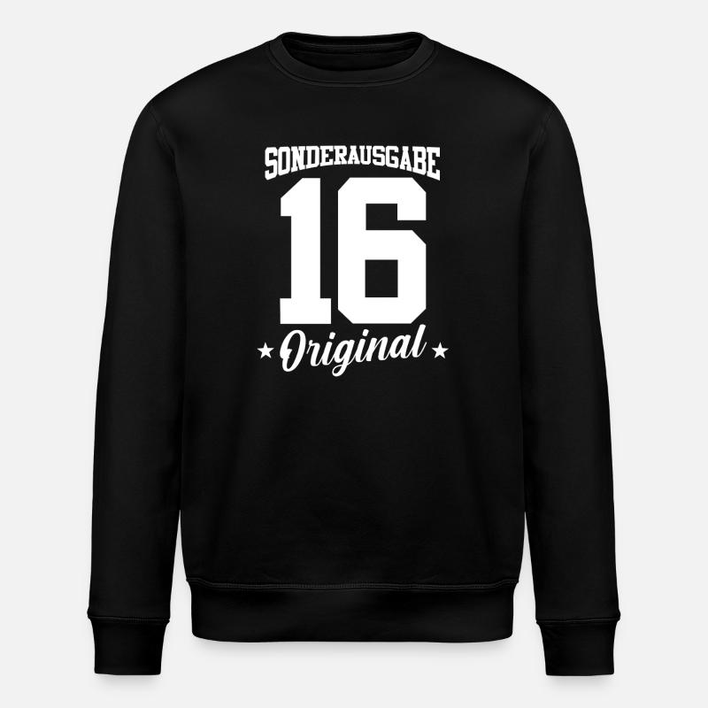 16 Birthday - Stanley/Stella ROLLER Unisex Organic Sweatshirt - black