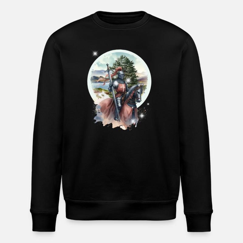 Médiéval Chevalier Guerrier Roi Cheval Enfants - Sweat bio ROLLER Stanley/Stella Unisexe - noir