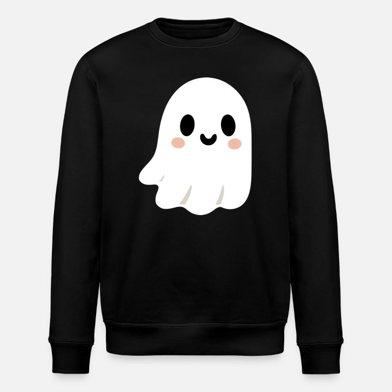 Cute Ghost - Stanley/Stella ROLLER Unisex Organic Sweatshirt - black
