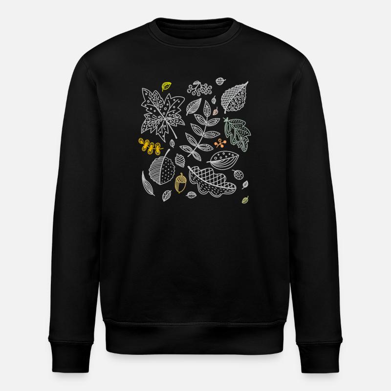 Feuilles d’automne - Sweat bio ROLLER Stanley/Stella Unisexe - noir