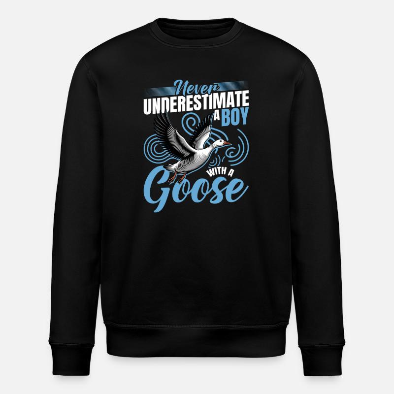 Funny Bird Goose - Stanley/Stella Unisex Bio-Sweatshirt ROLLER - Schwarz