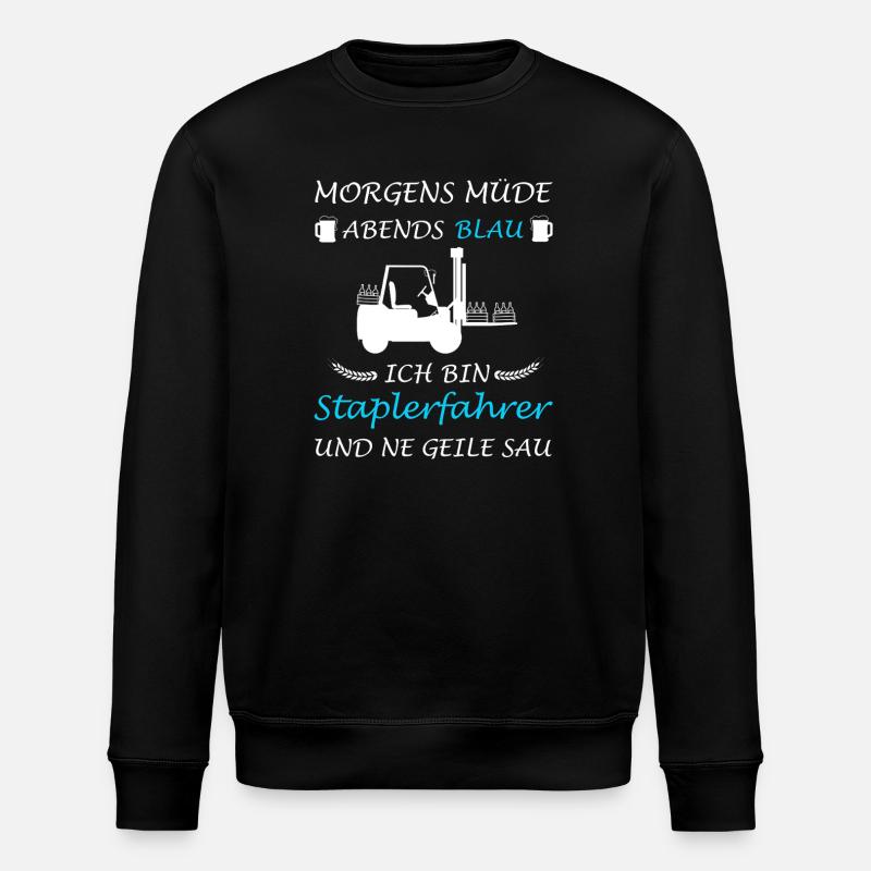 Staplerfahrer Stapler Lager Sprüche Logistik - Stanley/Stella Unisex Bio-Sweatshirt ROLLER - Schwarz