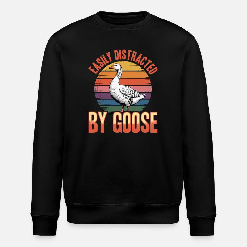 Funny Bird Goose - Stanley/Stella Unisex Bio-Sweatshirt ROLLER - Schwarz