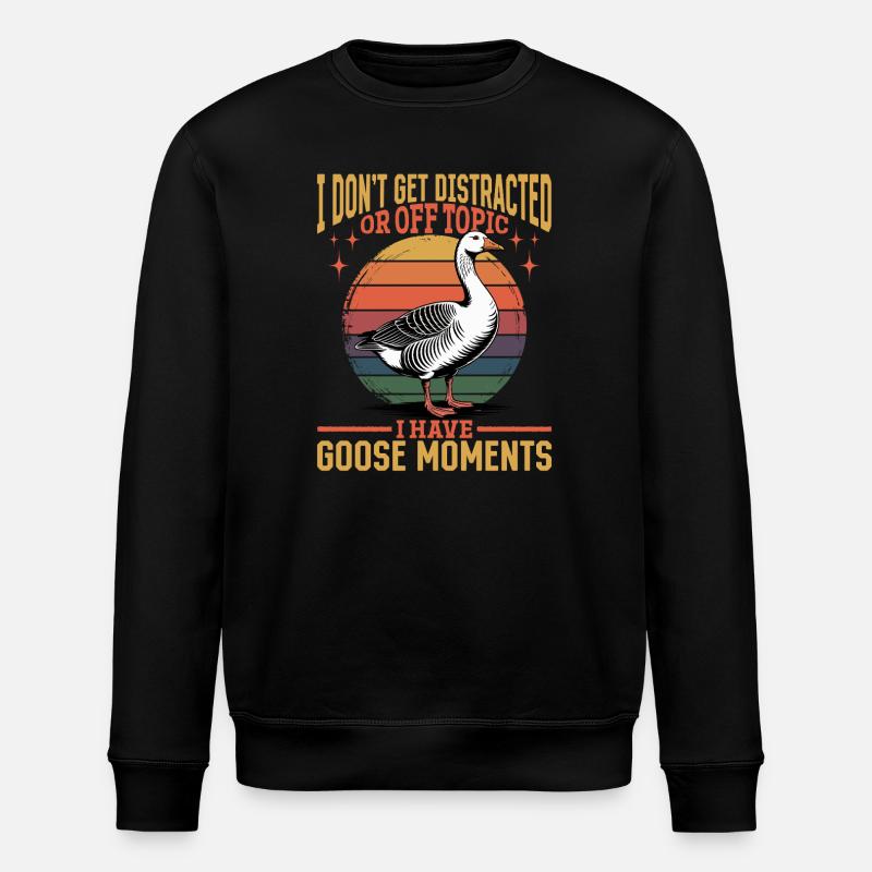 Funny Bird Goose - Stanley/Stella Unisex Bio-Sweatshirt ROLLER - Schwarz