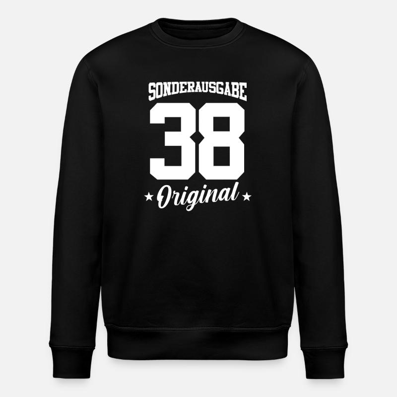 38 Anniversaire - Sweat bio ROLLER Stanley/Stella Unisexe - noir