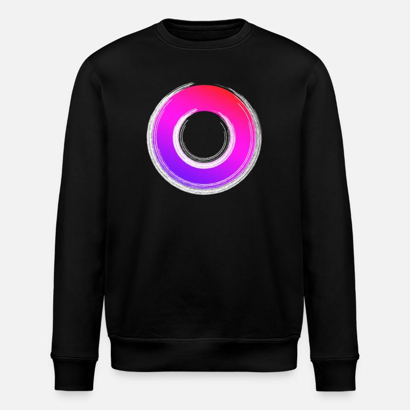 Gradient Ring Sparkle - Stanley/Stella ROLLER Unisex Organic Sweatshirt - black
