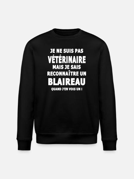 recognizes a badger humor sarcsme - Stanley/Stella ROLLER Unisex Organic Sweatshirt - black