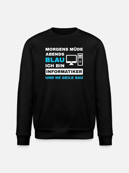 informatiker Programmierer Admin Sprüche Lustig - Stanley/Stella Unisex Bio-Sweatshirt ROLLER - Schwarz