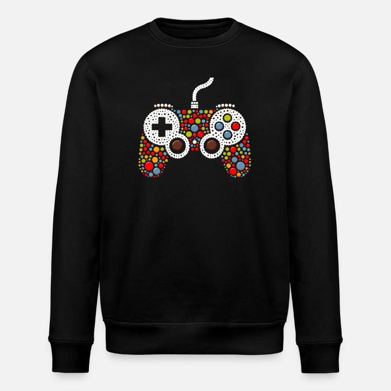 Pointillist Game Controller - Stanley/Stella ROLLER Unisex Organic Sweatshirt - black