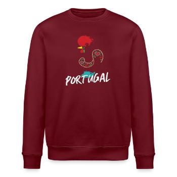 Coq de Barcelos illustration colorée Portugal - Sweat bio ROLLER Stanley/Stella Unisexe - bordeaux - Devant - Nik (191cm)