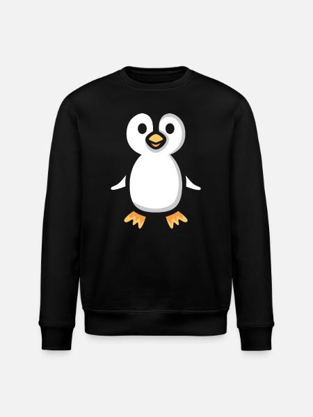 Cute Cartoon Penguin Illustration - Stanley/Stella ROLLER Unisex Organic Sweatshirt - black