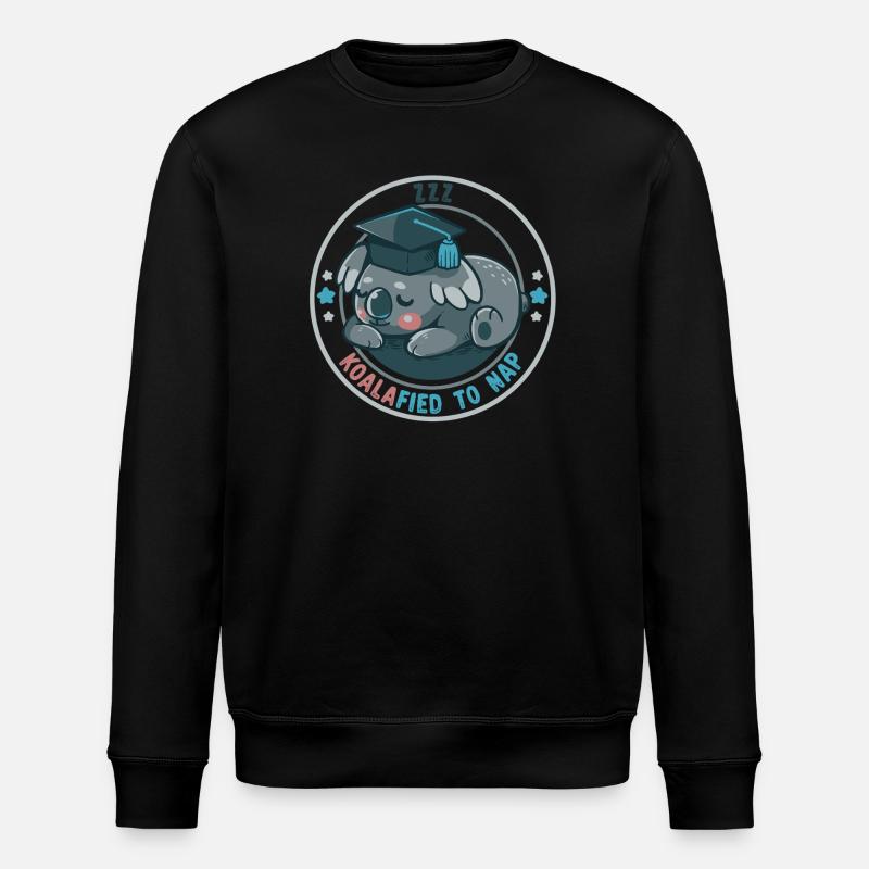 Koalafied à la sieste - Sweat bio ROLLER Stanley/Stella Unisexe - noir