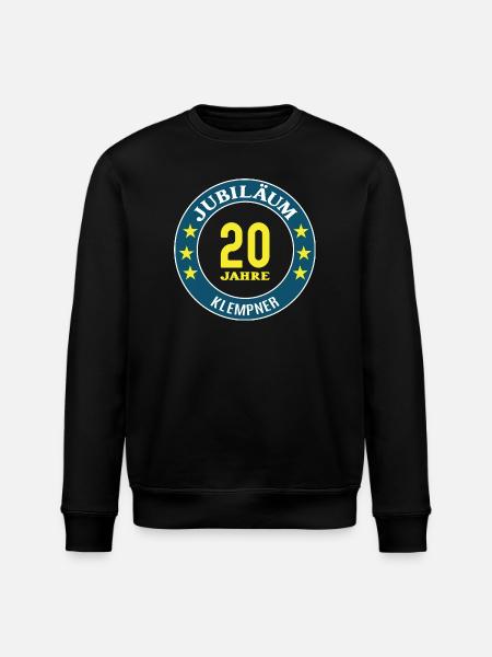 Plumber Anniversary 20 Years 20th Anniversary - Stanley/Stella ROLLER Unisex Organic Sweatshirt - black