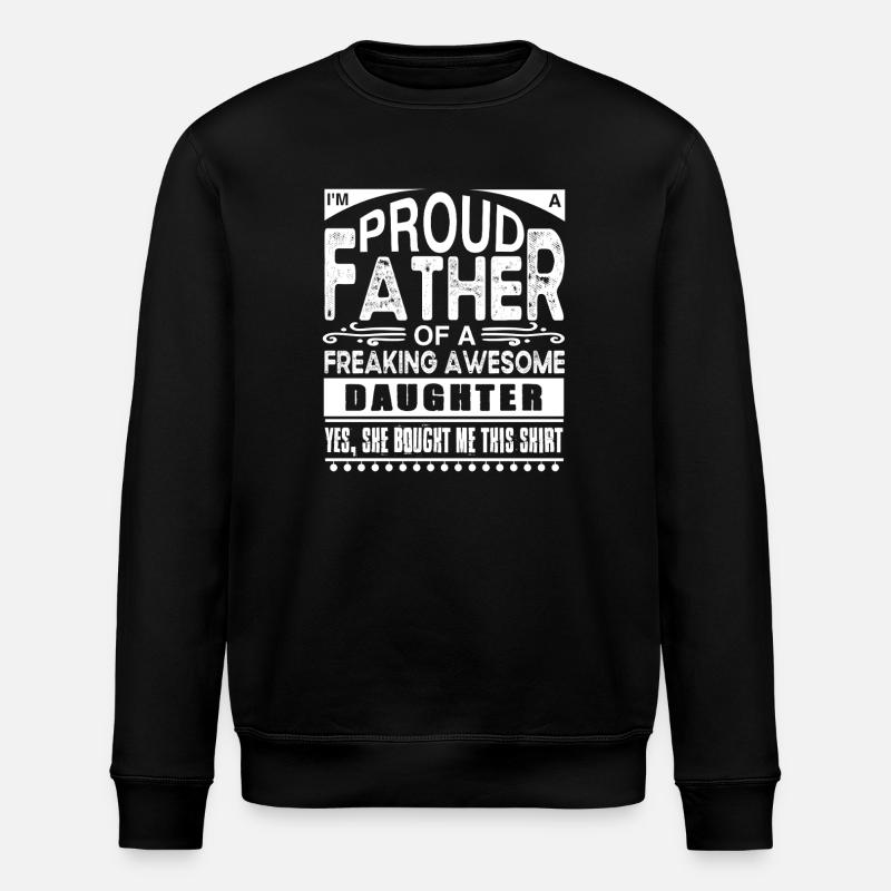 Cadeau drôle père et fille - Sweat bio ROLLER Stanley/Stella Unisexe - noir