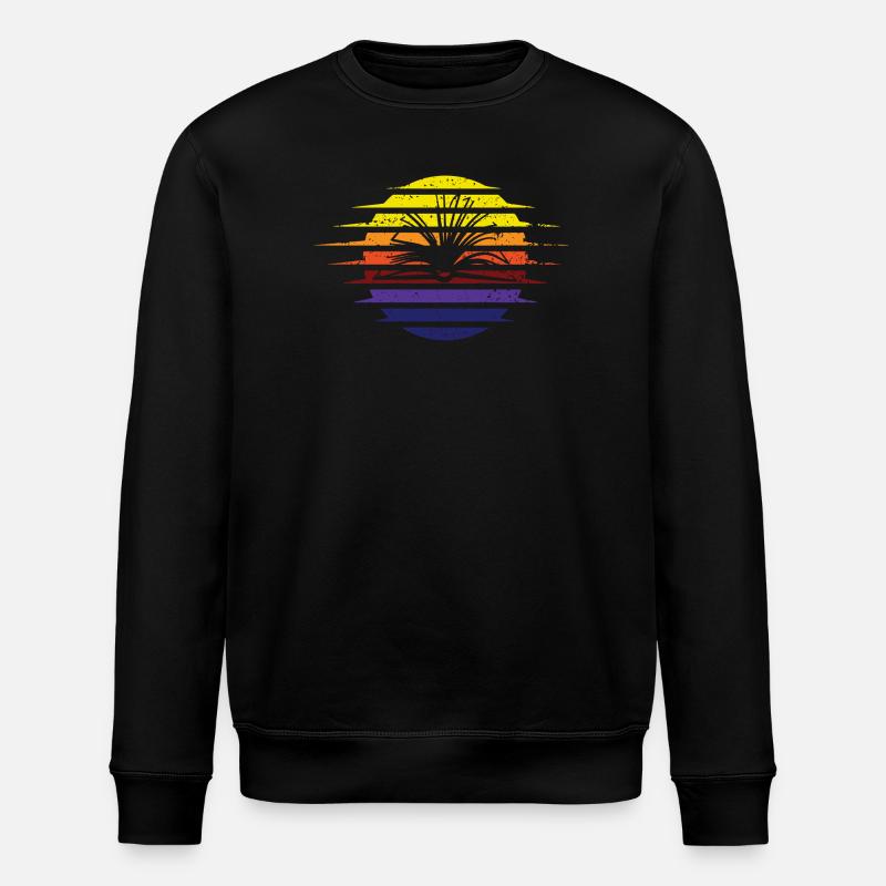 Ruban de soleil arc-en-ciel rétro - Sweat bio ROLLER Stanley/Stella Unisexe - noir