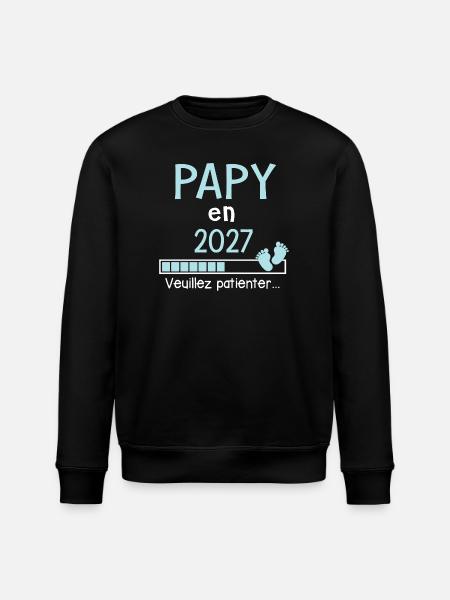 Papy en 2027 Cadeau Futur Papi - Sweat bio ROLLER Stanley/Stella Unisexe - noir