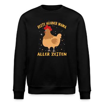 Beste Hühner Mama Aller Zeiten - Stanley/Stella Unisex Bio-Sweatshirt ROLLER - Schwarz - Vorne - Nik (191cm)