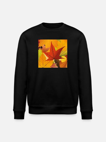 Herbstlaub - Stanley/Stella Unisex Bio-Sweatshirt ROLLER - Schwarz