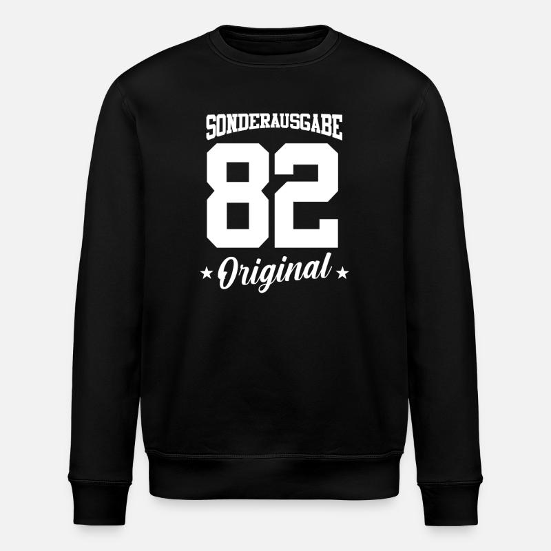 82 Birthday - Stanley/Stella ROLLER Unisex Organic Sweatshirt - black