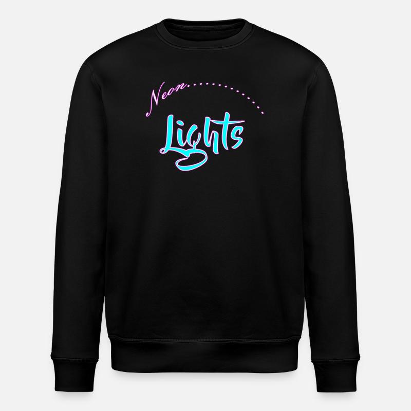 Neon Lights Lettering - Stanley/Stella ROLLER Unisex Organic Sweatshirt - black