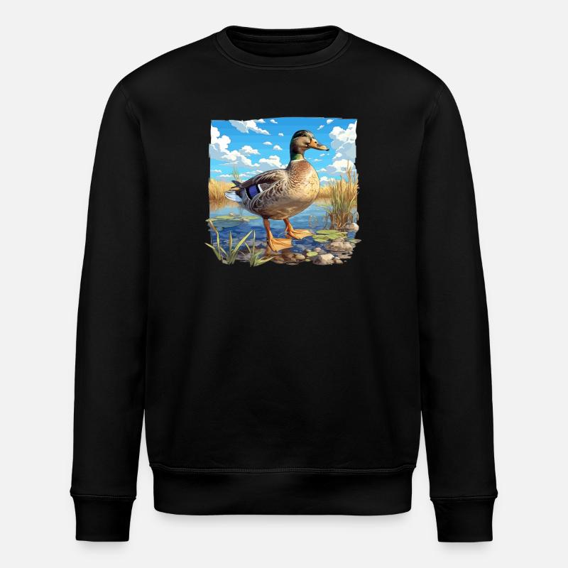 Ducks Duck - Stanley/Stella ROLLER Unisex Organic Sweatshirt - black