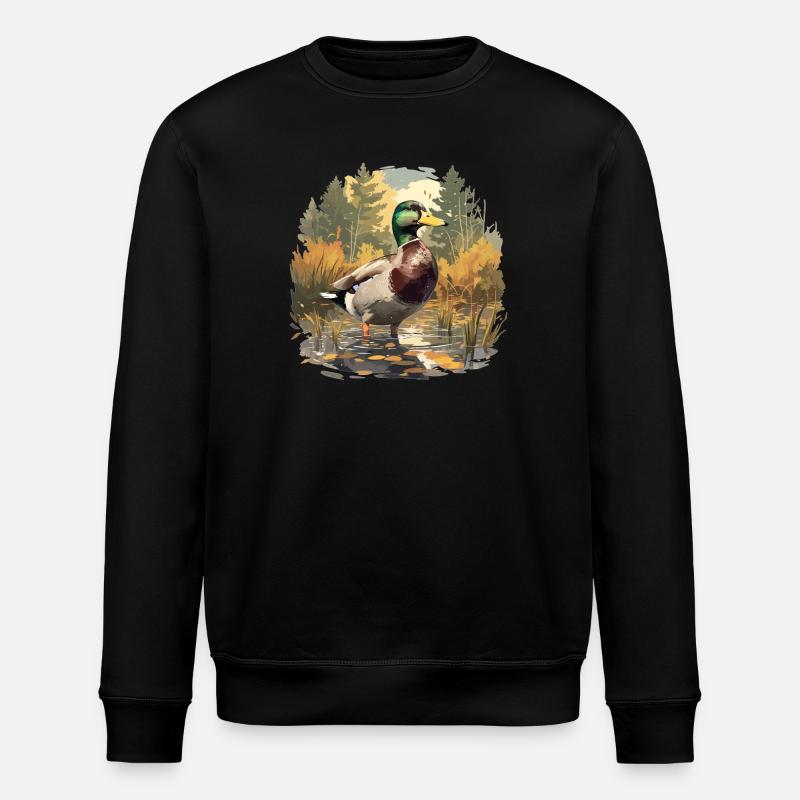 Ducks Duck - Stanley/Stella ROLLER Unisex Organic Sweatshirt - black