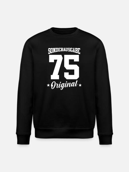 75 Birthday - Stanley/Stella ROLLER Unisex Organic Sweatshirt - black