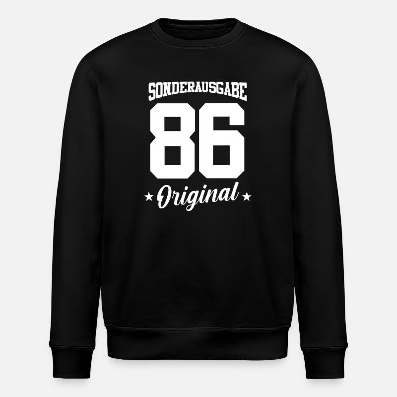 86 Birthday - Stanley/Stella ROLLER Unisex Organic Sweatshirt - black