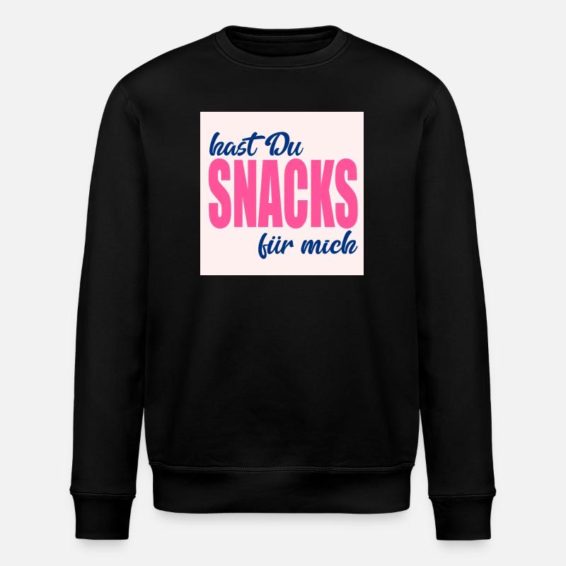 ESSEN SNACKS LIEBEN - Stanley/Stella Unisex Bio-Sweatshirt ROLLER - Schwarz