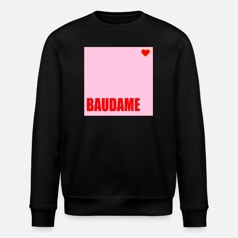 BAUHERRIN BAUDAME HAUSBAU HERZ - Stanley/Stella Unisex Bio-Sweatshirt ROLLER - Schwarz