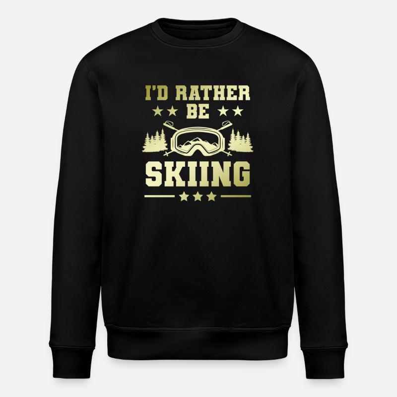 ski skiing - Stanley/Stella Unisex Bio-Sweatshirt ROLLER - Schwarz