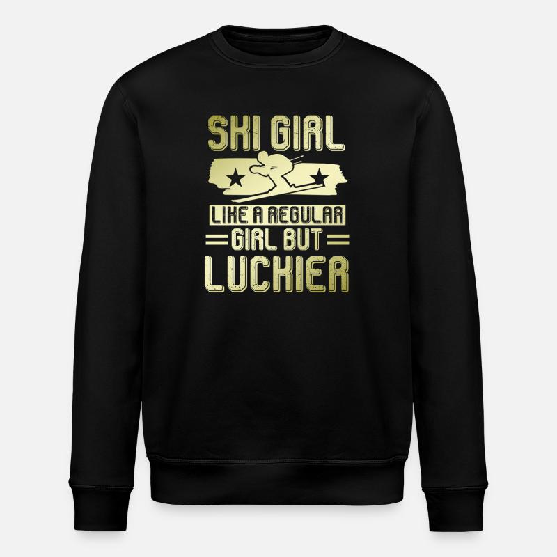 ski mädchen - Stanley/Stella Unisex Bio-Sweatshirt ROLLER - Schwarz