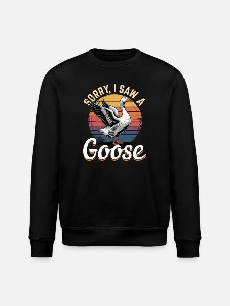 Funny Bird Goose - Stanley/Stella ROLLER Unisex Organic Sweatshirt - black