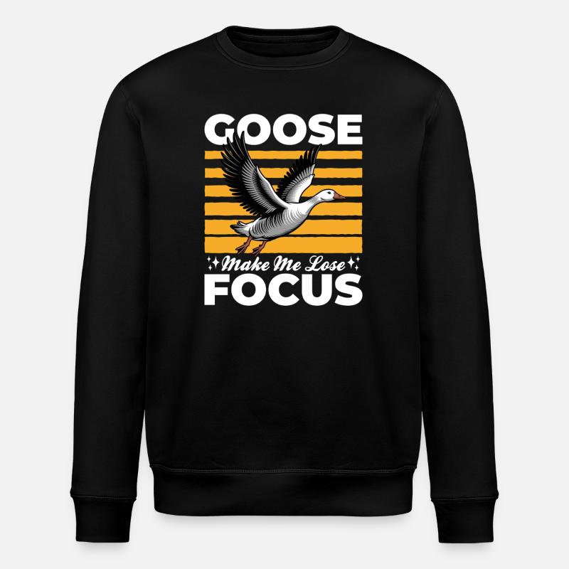 Funny Bird Goose - Stanley/Stella ROLLER Unisex Organic Sweatshirt - black