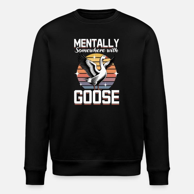 Funny Bird Goose - Stanley/Stella Unisex Bio-Sweatshirt ROLLER - Schwarz